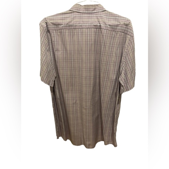 Lacoste men’s short sleeve button down plaid - great condition - no stains - Picture 2 of 4